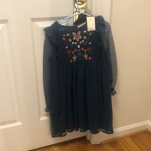 Girls long sleeve mini Boden dress (size 7-8Y)